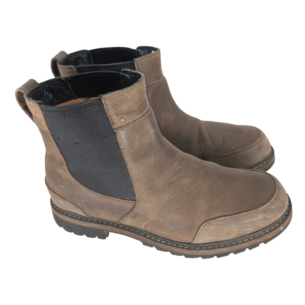 Timberland‎ Chelsea Boots Mens 8 Brown Waterproof Leather Utility Rugged Durable